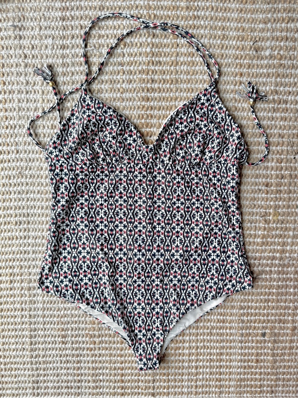 Eberjey Geometric One-Piece Swimsuit - Medium - EUC